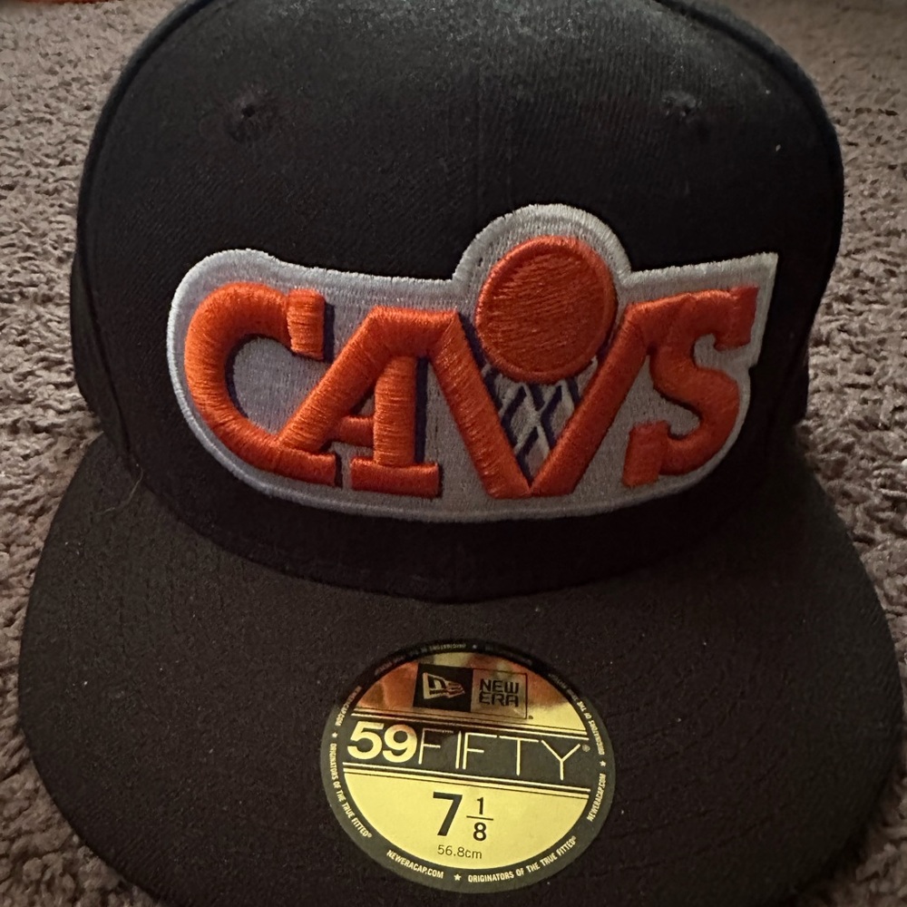 New Era Black and Orange Cavs Cap